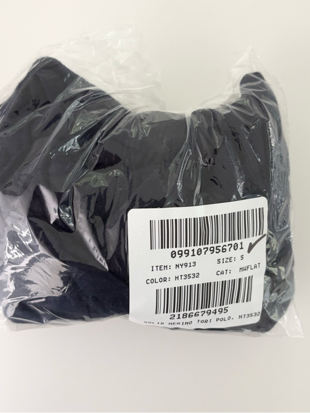 NWT Madewell Drop-Shoulder Polo Sweater Merino Wool Navy Blue - Picture 5 of 7